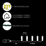 100 LED ΛΕΥΚΟ ΨΥΧΡΟ ME CONTROLLER 8 ΠΡΟΓΡΑΜΜΑΤΩΝ .ΓΙΑ ΕΞΩΤΕΡΙΚΟ & ΕΣΩΤΕΡΙΚΟ ΧΩΡΟ