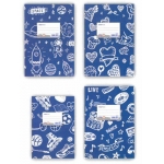 ΤΕΤΡΑΔΙΟ UNI PAP ΜΠΛΕ ΡΙΓΕ ΜΕ ΣΧΕΔΙΑ 17X25 40Φ