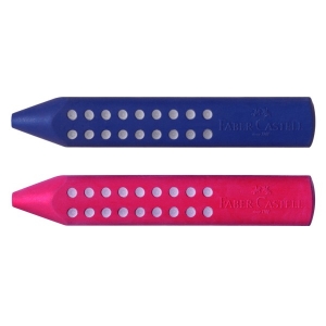 ΓΟΜΑ FABER CASTELL ΜΟΛΥΒΙ GRIP ΜΠΛΕ/ΚΟΚΚΙΝΟ