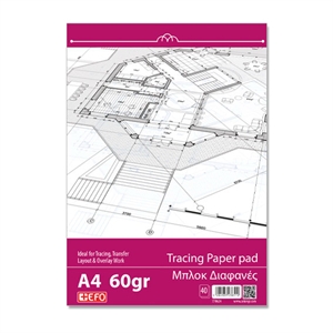 Μπλοκ Διαφανές +EFO 60γρ Α4 40Φ